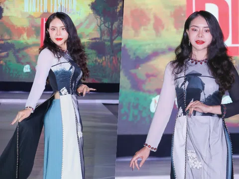 Hoa hậu Lê Duyên trình diễn tại Winter Fashion Festival 2022